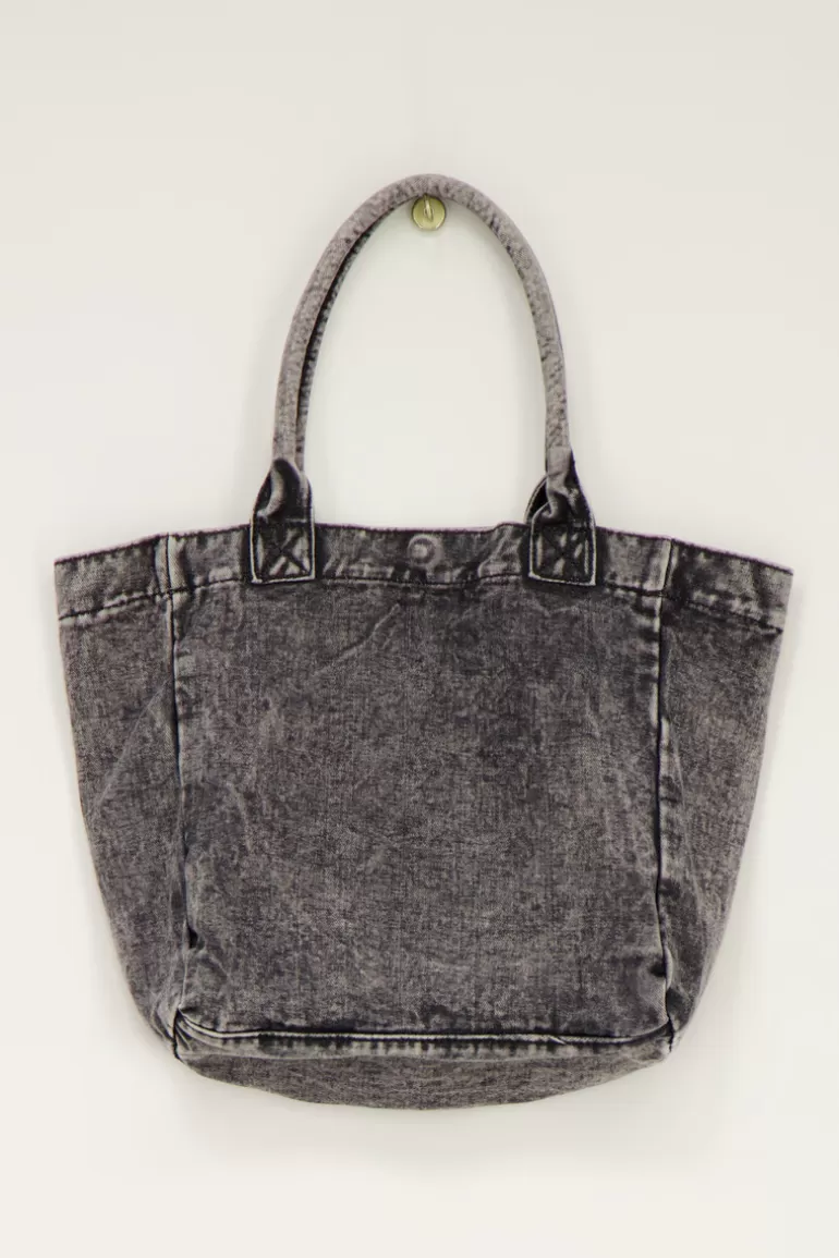 Shoppers | Schoudertassen^My Jewellery Grijze Denim Mini Shopper Grijs