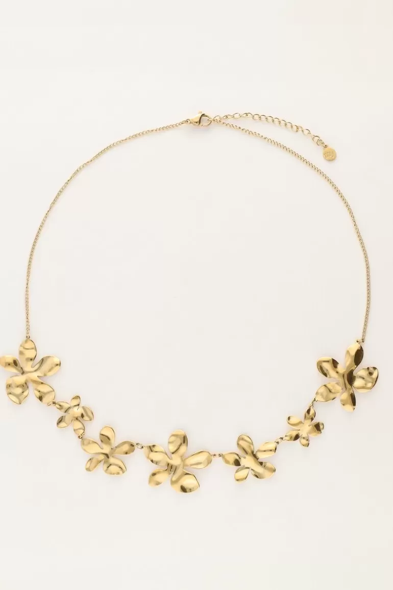 Middellange Kettingen | Bedel Ketting^My Jewellery Statement Ketting Met Platte Bloemen