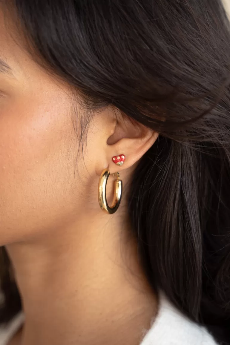 Minimalistische Oorbellen | Studs^My Jewellery Studs Rood Mini Hart